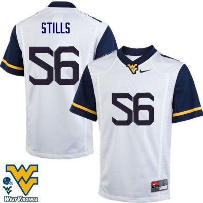 Men's West Virginia Mountaineers NCAA #56 Darius Stills White Authentic Nike Stitched College Football Jersey WH15W76JY